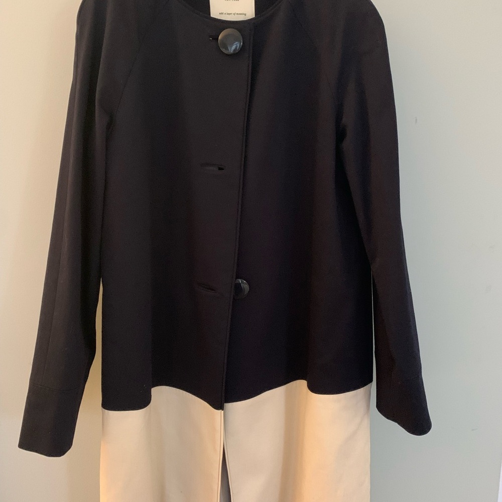 Kate Spade Black and Cream Trench Coat